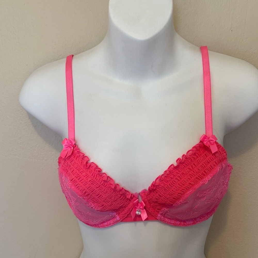 Pink Lace Women's Bra